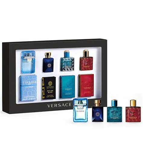 mens versace perfume gift set|Versace men's trio miniature set.